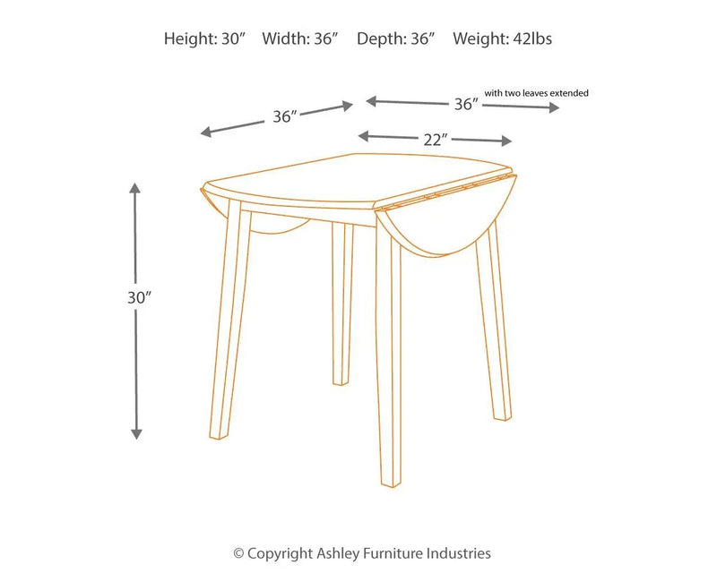 Hammis - Round DRM Drop Leaf Table - Dark Brown by Unique Piece Furniture