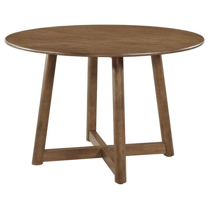 Dinah 5-piece Round Solid Wood Dining Set Walnut by Unique Piece Furniture