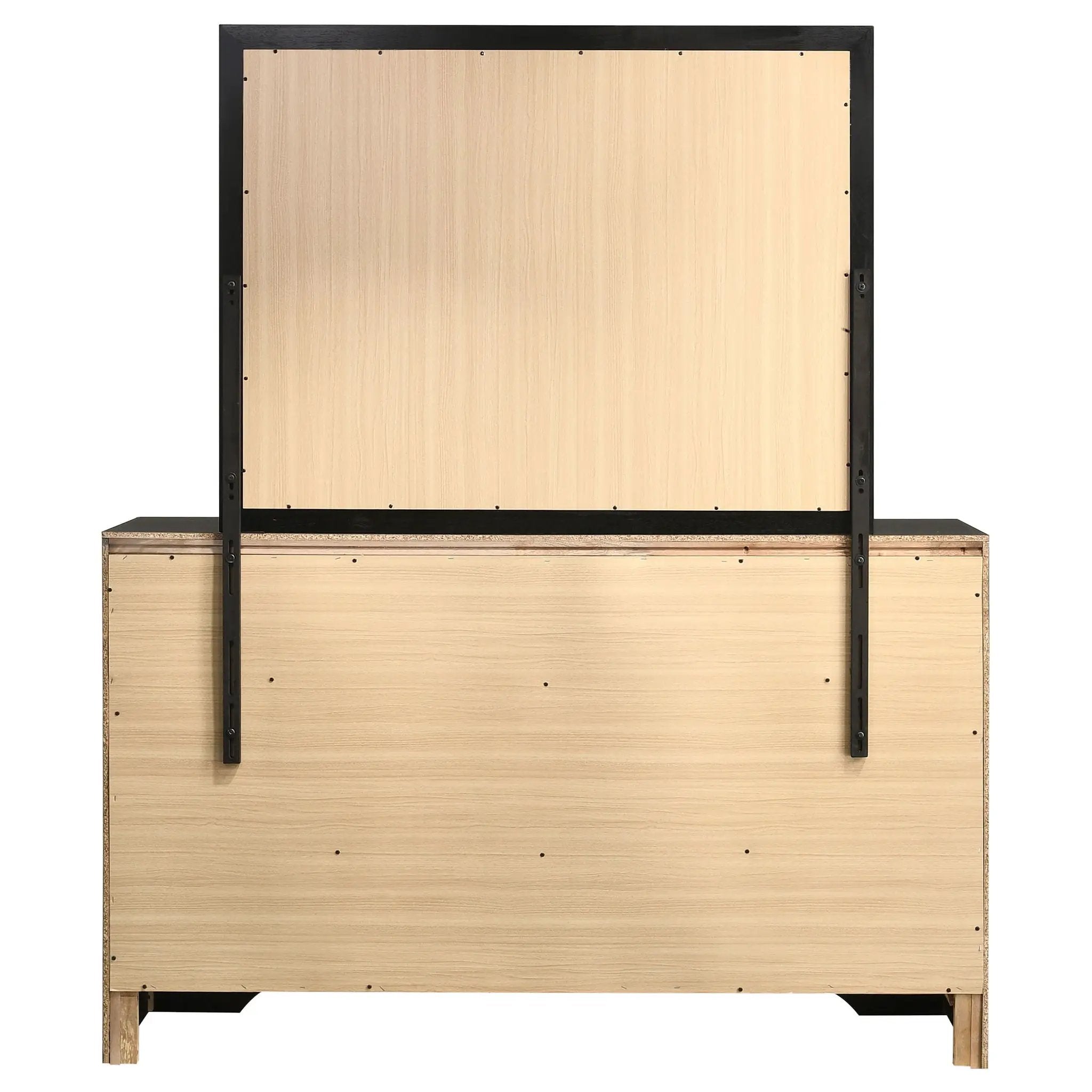 Miranda 7-drawer Dresser with Mirror Black by Unique Piece Furniture