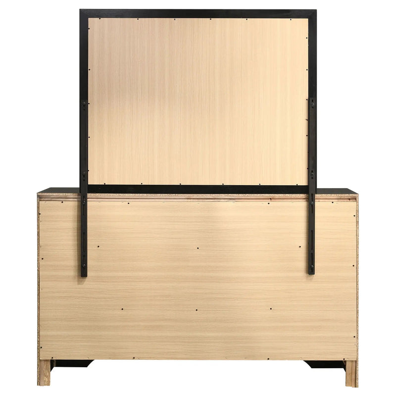 Miranda 7-drawer Dresser with Mirror Black by Unique Piece Furniture