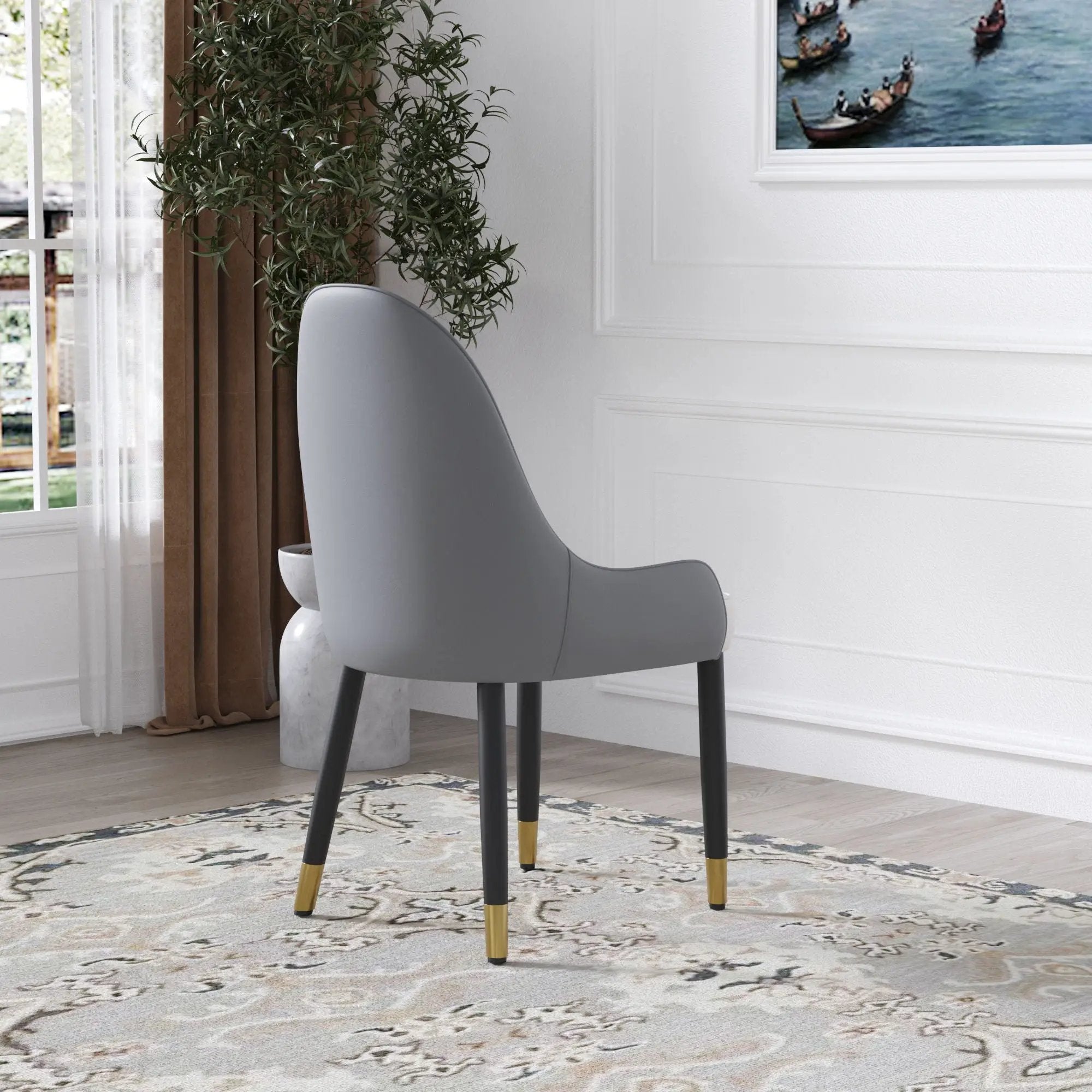 Modern Sponge-Filled Dining Chair, Solid Wood Metal Legs, Suitable For Restaurants, Living Rooms And Rooms (Set of 2) by HouseOfZazla