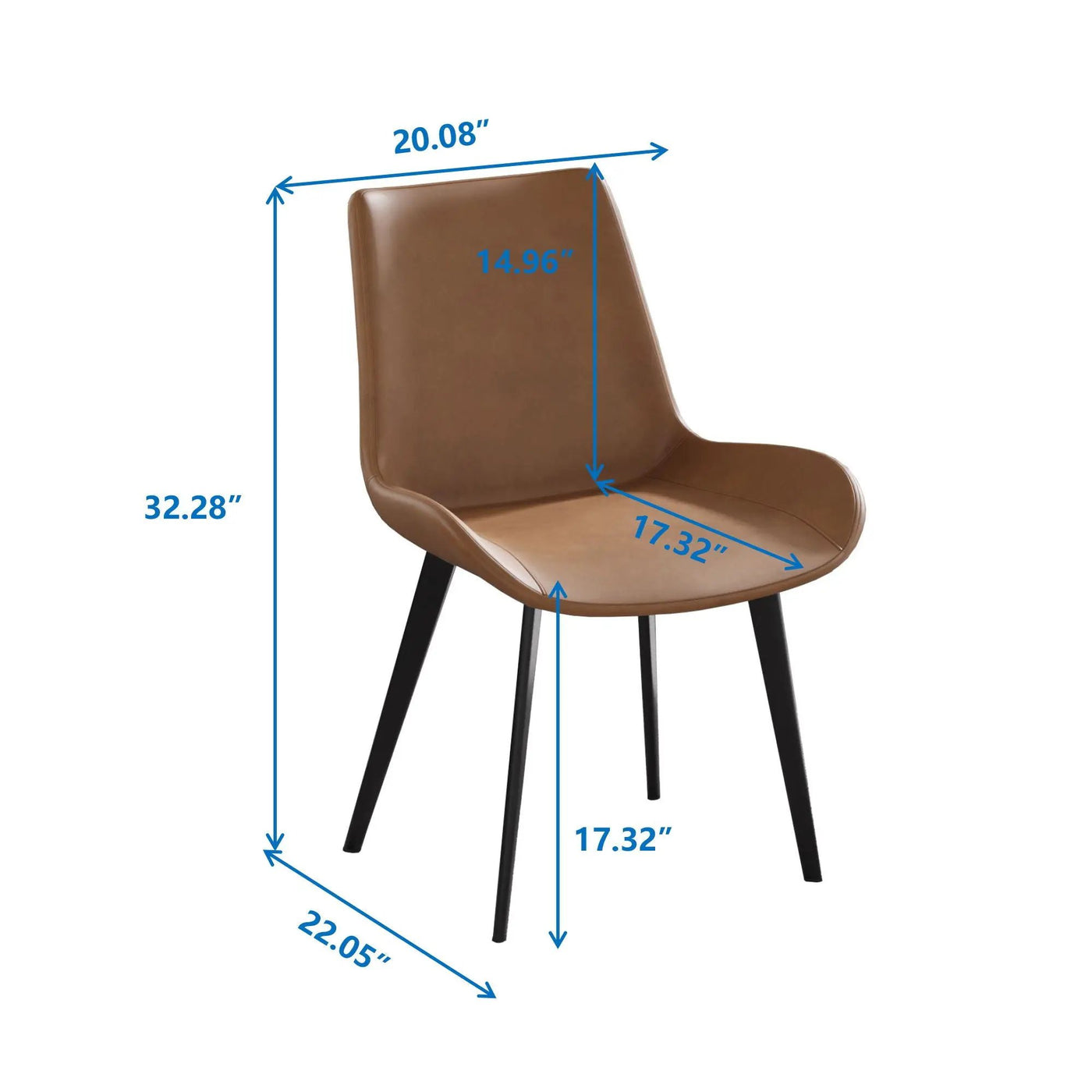 Modern Dining Chair Living Room Metal Leg Dining Chair (Set of 2) by HouseOfZazla