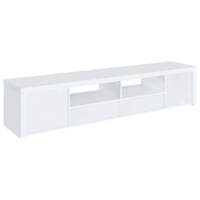 Jude 2-door Engineered Wood 79-inch TV Stand High Gloss White by Unique Piece Furniture