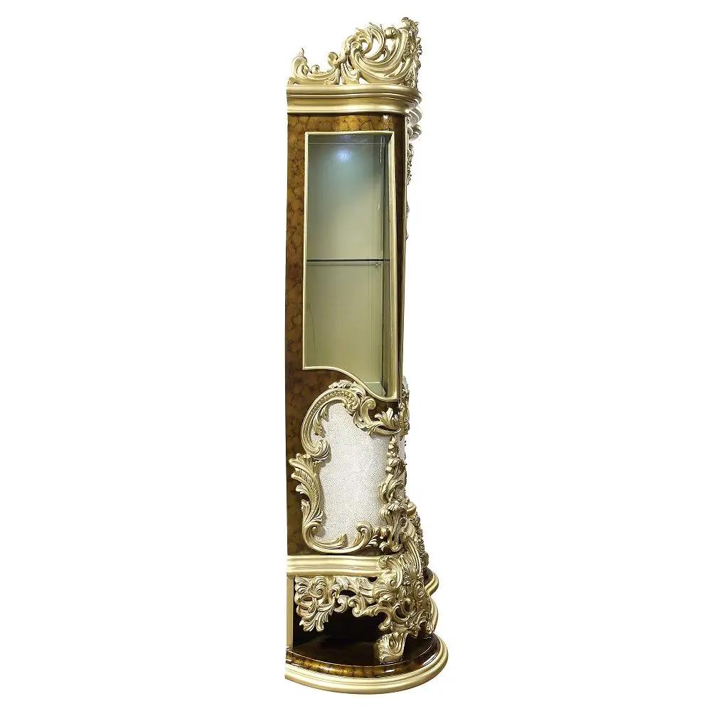 Desiderius - Curio - Antique Gold & Hand-Painted Brown by Unique Piece Furniture