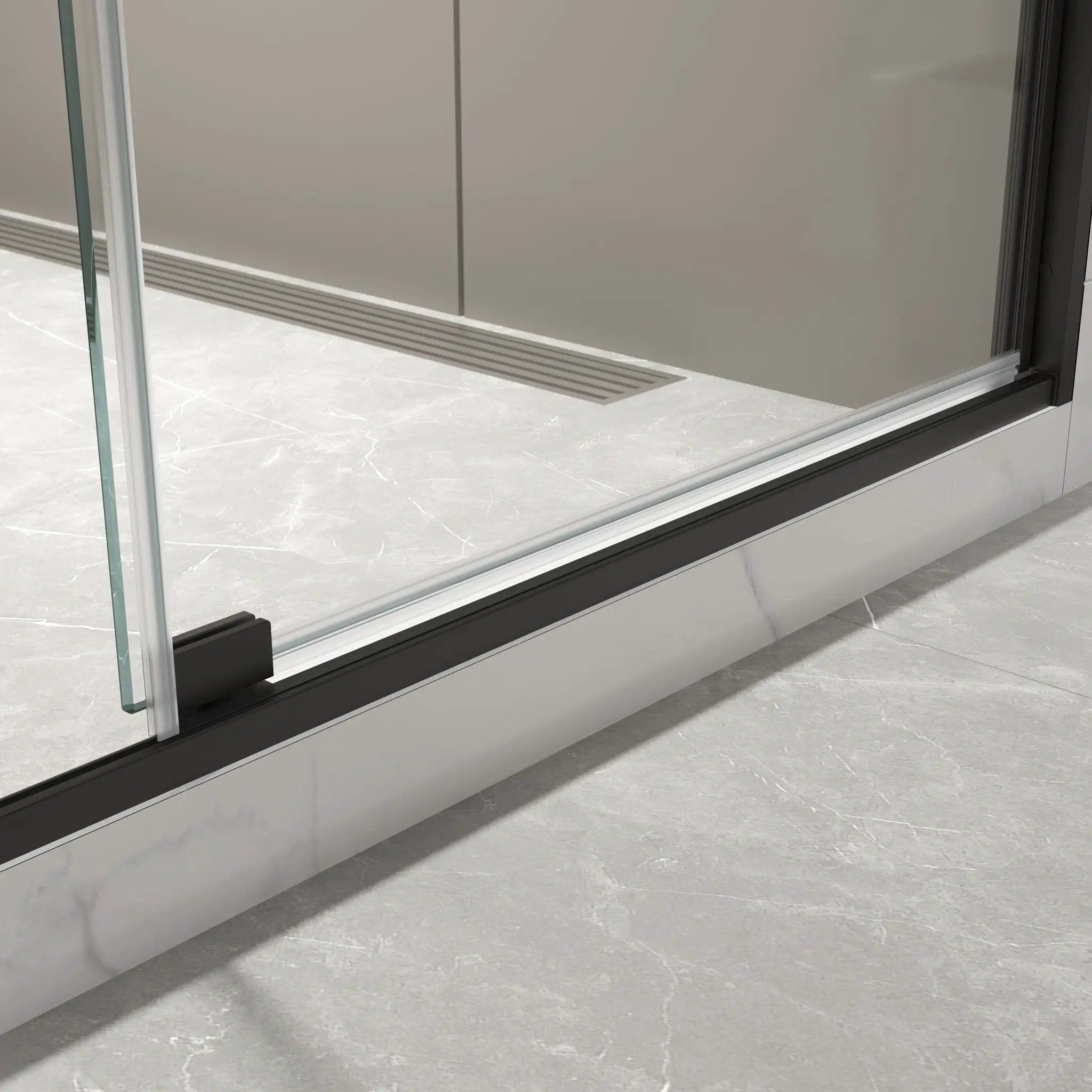 50-54"W x 74"H Pivot Shower Door with Matte Tempered Glass Finish by HouseOfZazla