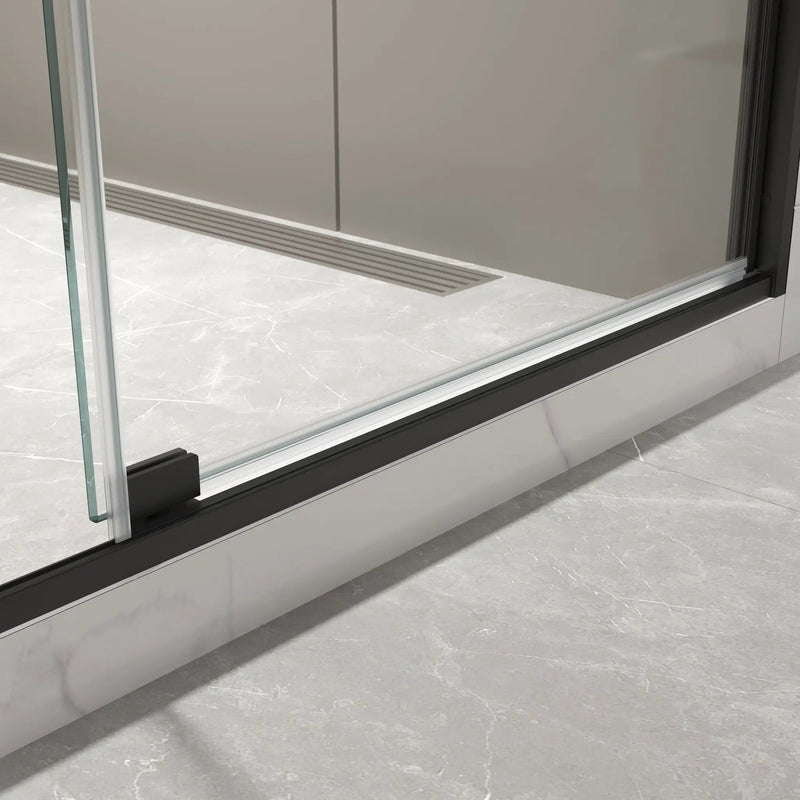 50-54"W x 74"H Pivot Shower Door with Matte Tempered Glass Finish by HouseOfZazla