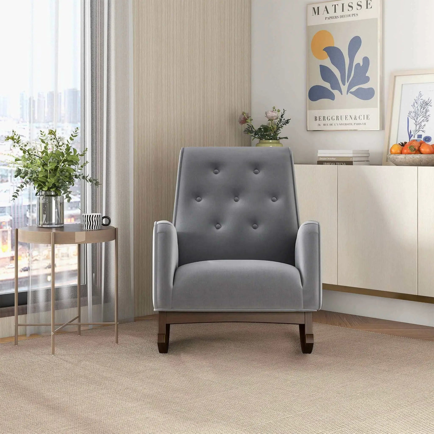 Demetrius - Solid Wood Rocking Chair by HouseOfZazla