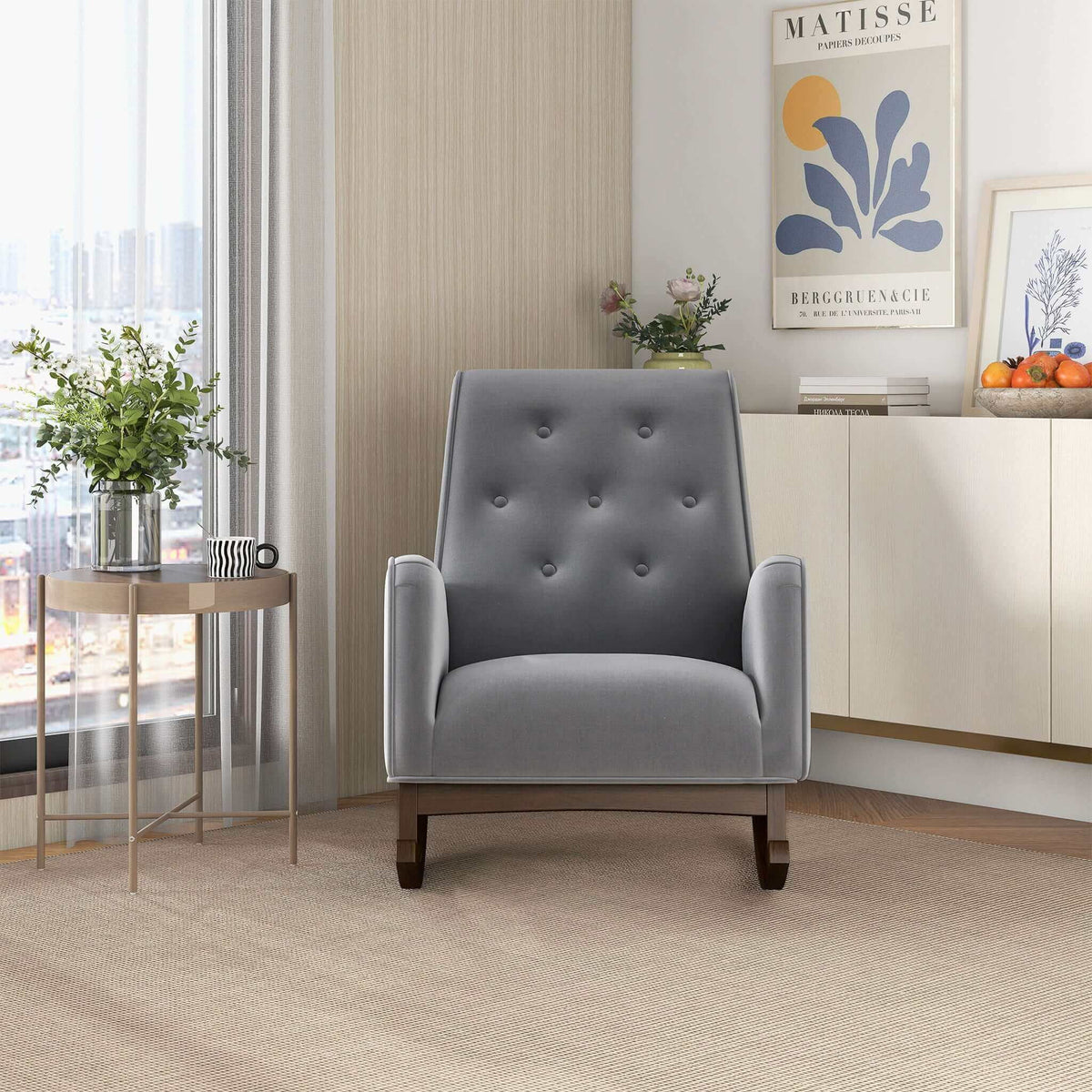Demetrius Solid Wood Rocking Chair - Multiple Colors, photo 25 of 30