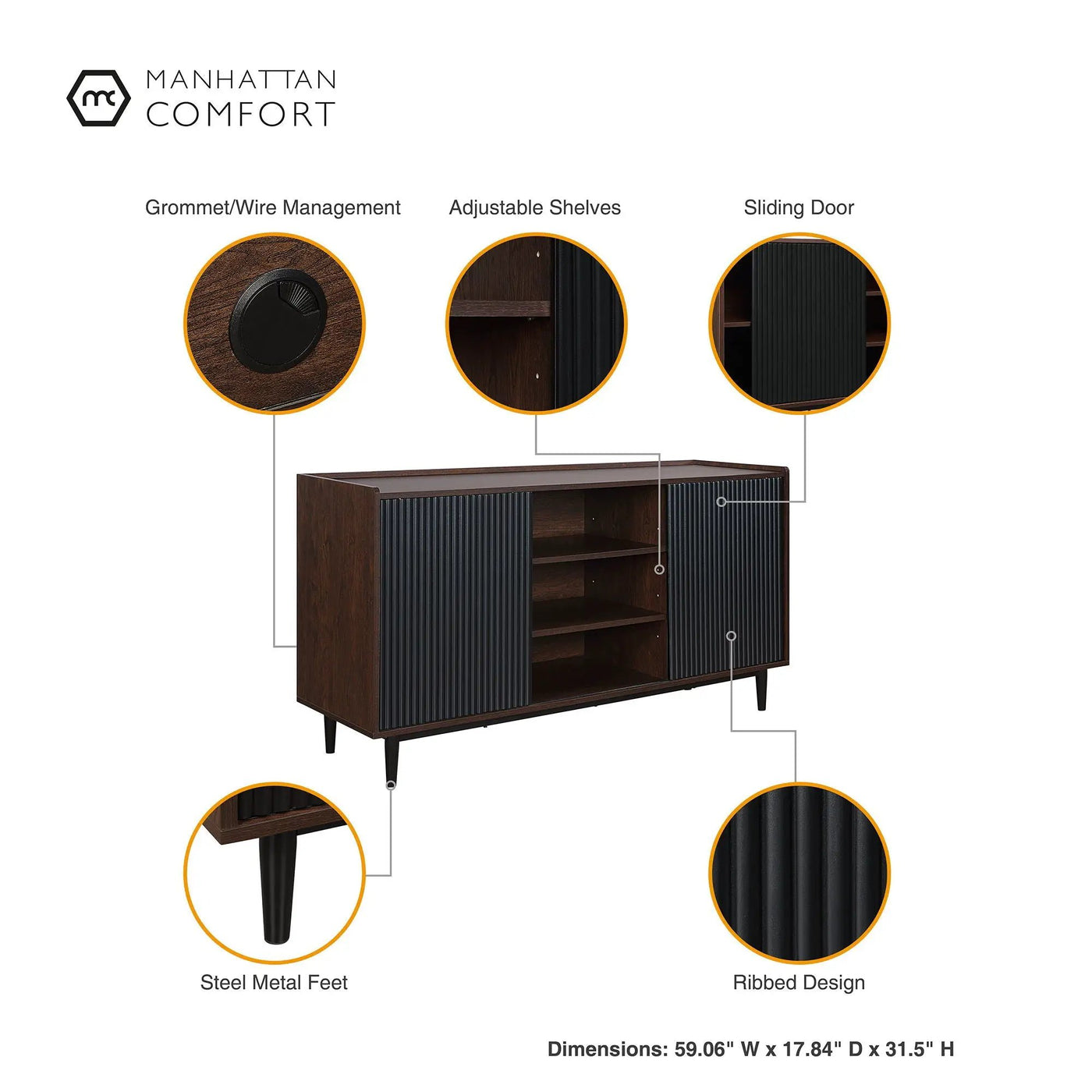 Duane - Fluted Sideboard by HouseOfZazla