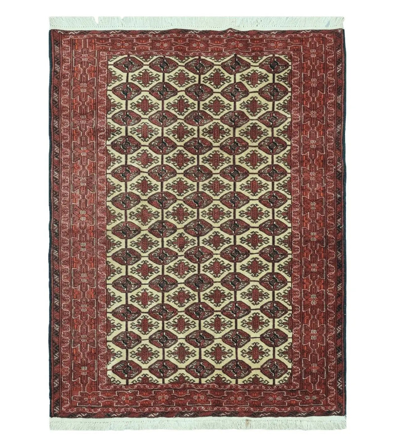 4' X 6' Handmade Finely Knotted Pakistan Turkoman Bokhara Wool Rug Nice by Jewel Rugs