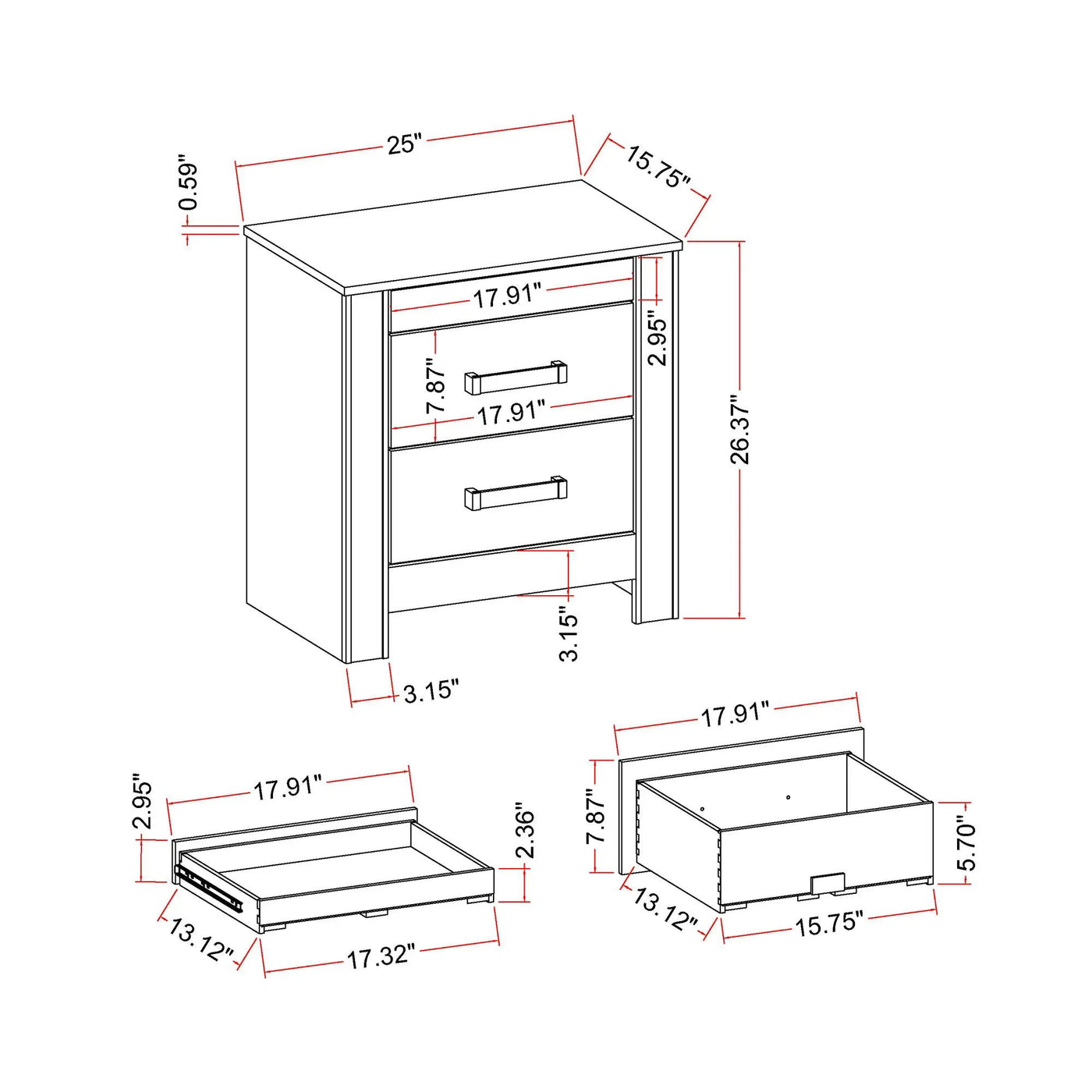Lorenzo - 5 Piece Bedroom Set With Glittered Detailing by HouseOfZazla