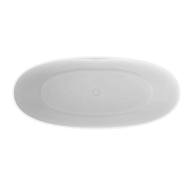 70.87 Inch Freestanding Solid Surface Soaking Bathtub by HouseOfZazla