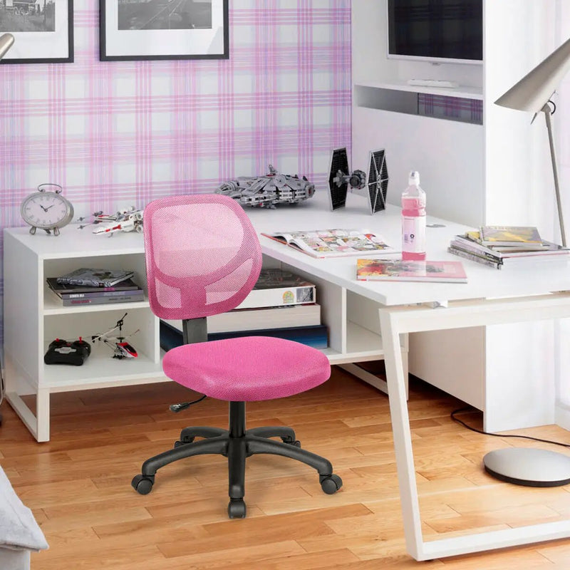 Low-back Computer Task Chair with Adjustable Height and Swivel Casters by DirectDeals