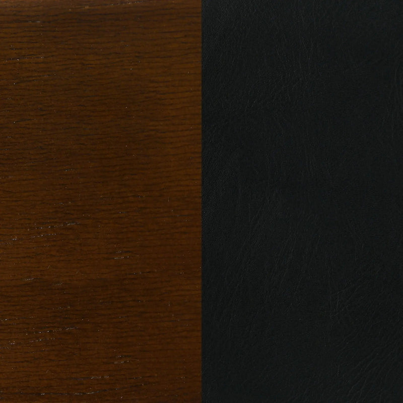 Swivel Stool With Upholstered Seat (Set of 2) - Black / Brown by HouseOfZazla