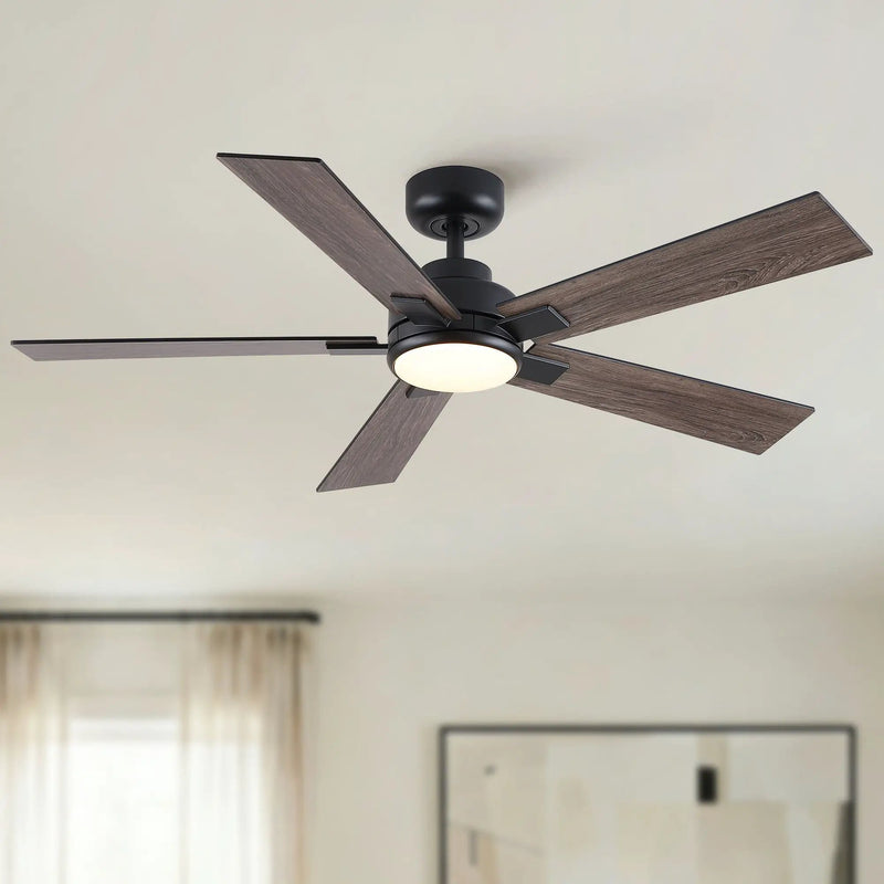 Reversible Motor Integrated LED Dimmable Ceiling Fan With Light by Unique Piece Furniture