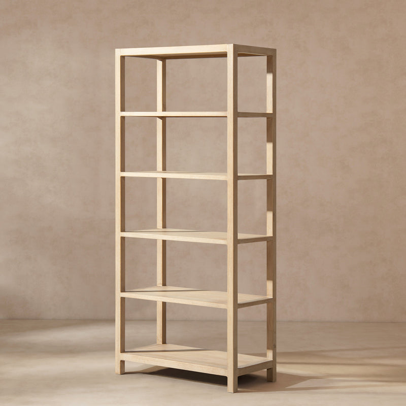 Ellis 71' Reclaimed Wood 5-Shelf Open Frame Bookcase by HouseOfZazla