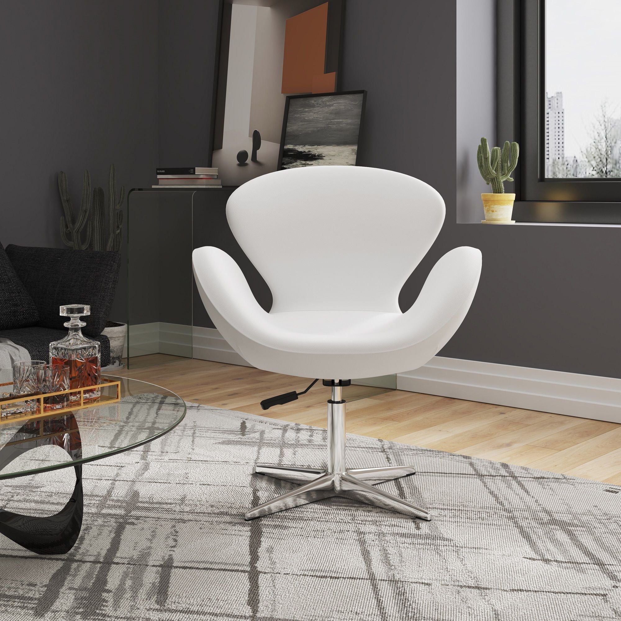 Raspberry - Swivel Lounge Chair by HouseOfZazla