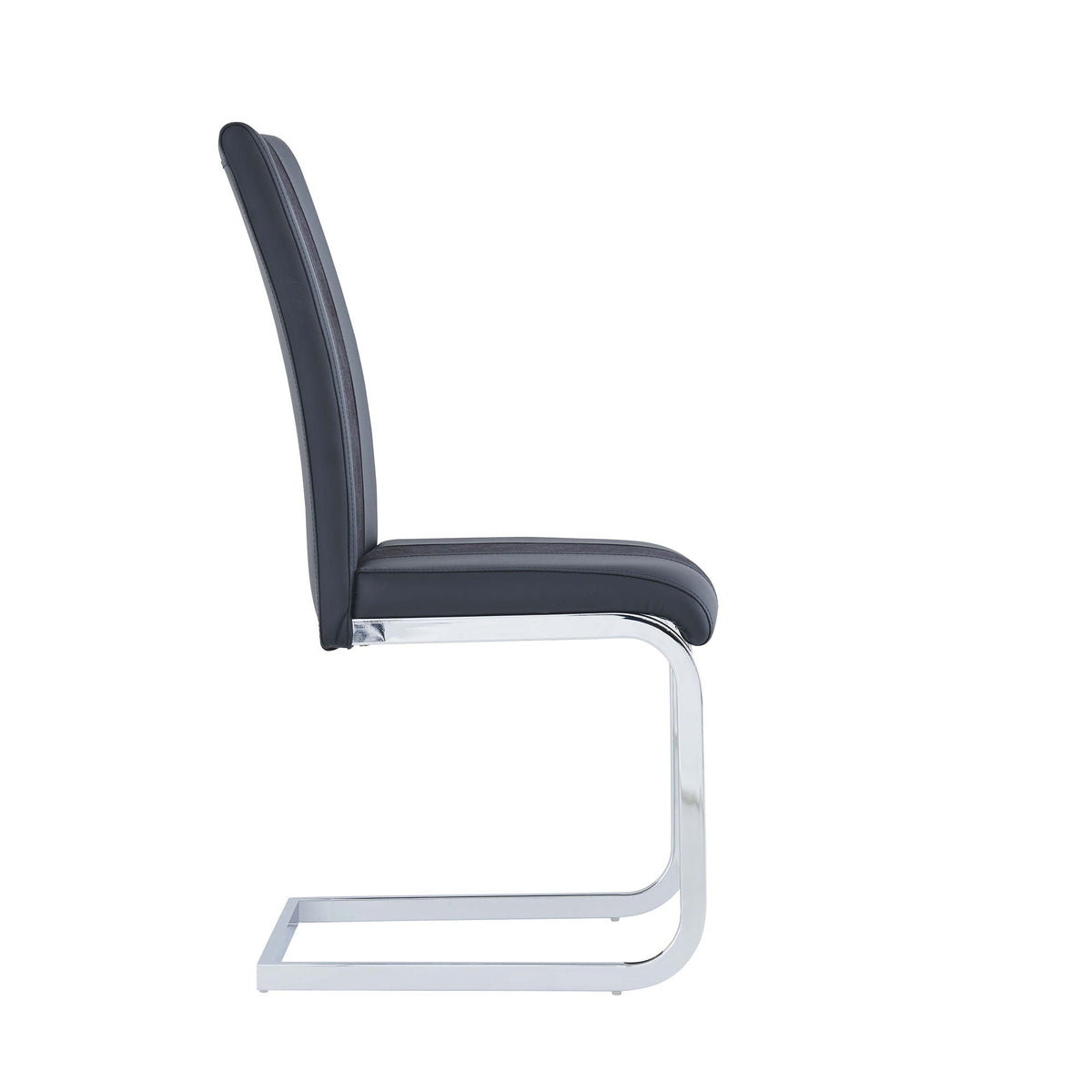 Dining Chair Set with Upholstered Seat and Metal Legs - White, Black, or Dark Gray, photo 29 of 30