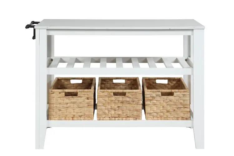 Sezye - Kitchen Island - Marble Top & White by Unique Piece Furniture