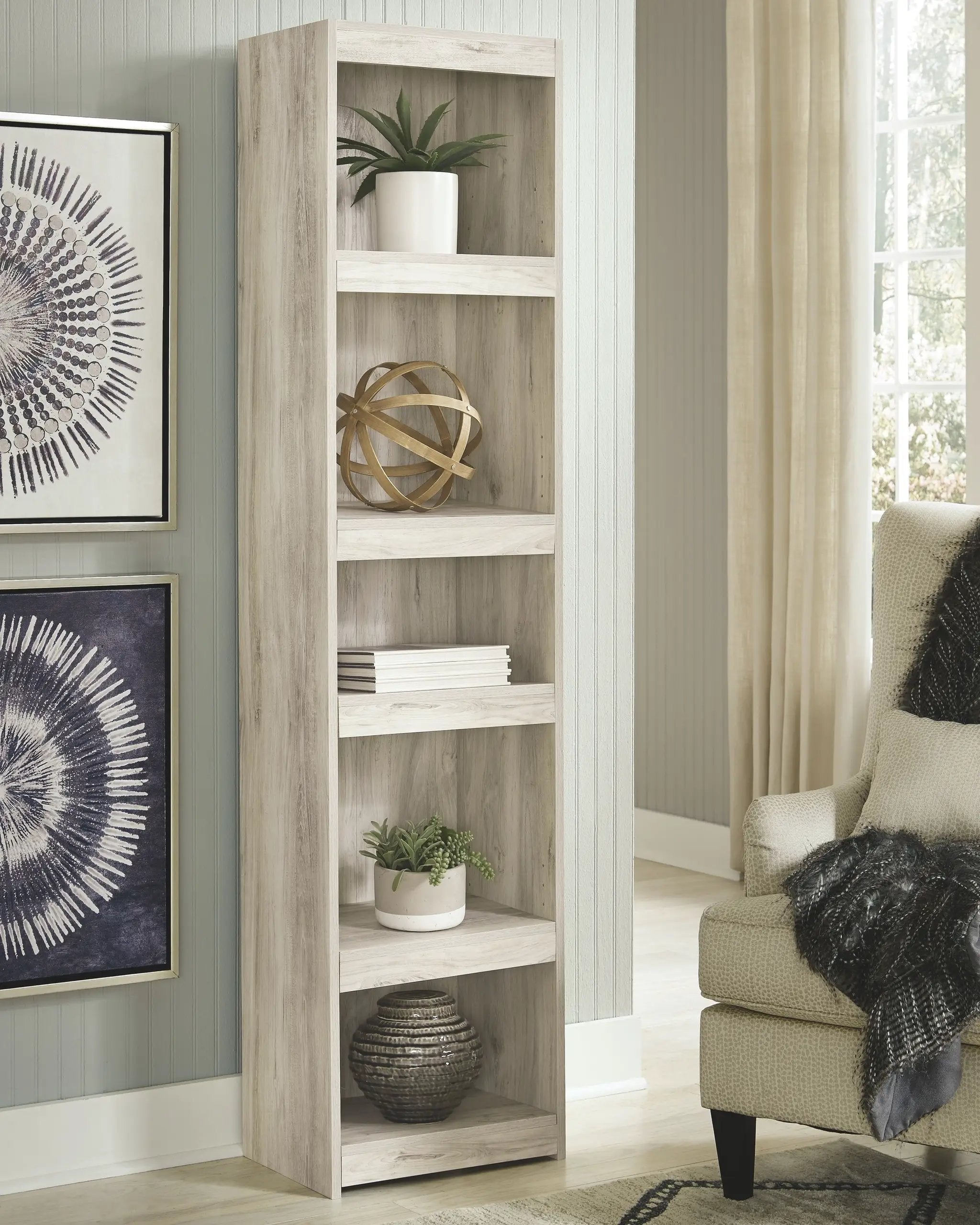 Bellaby - Pier - 4 Shelves - Whitewash by Unique Piece Furniture