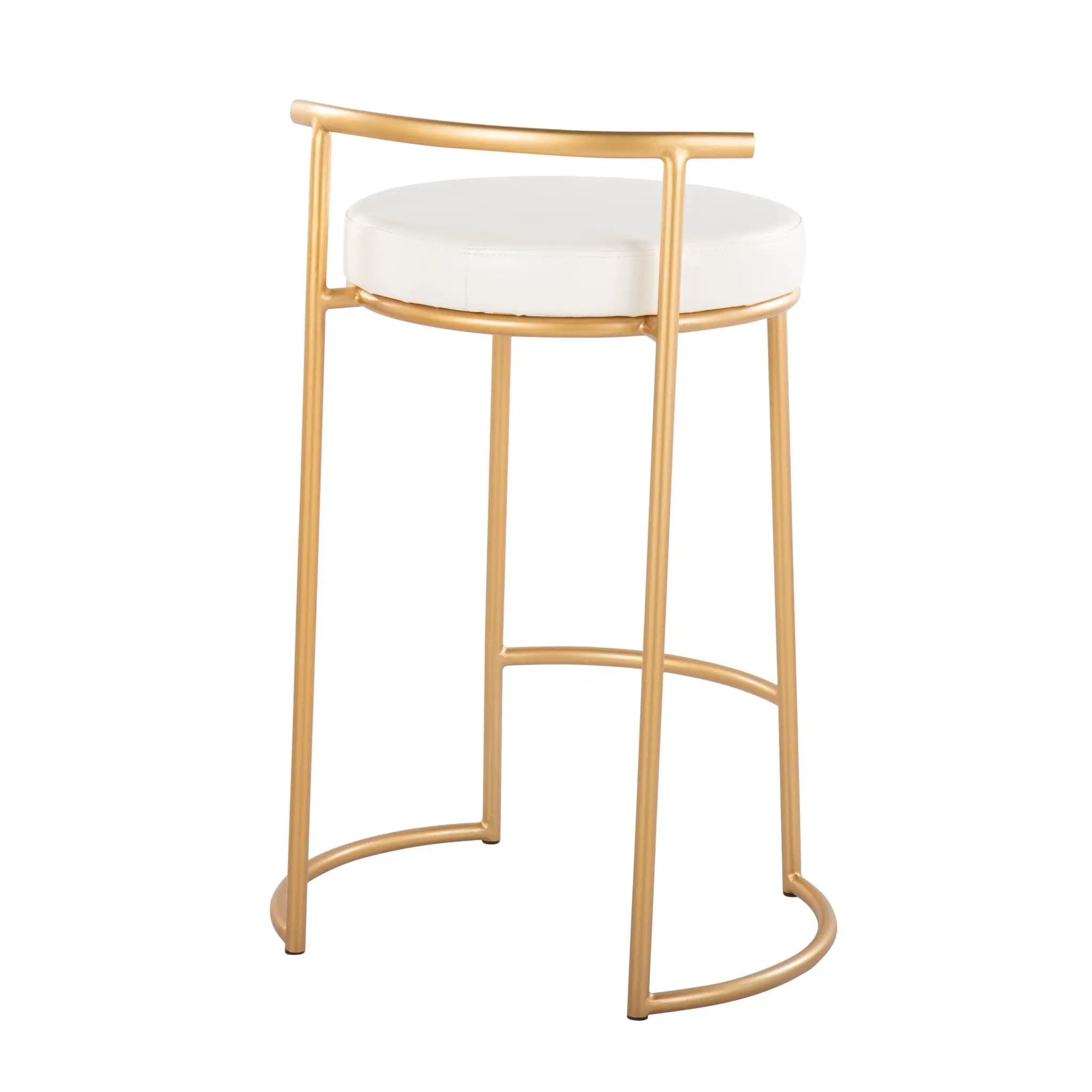 Fuji - Round Contemporary Fixed Height Counter Stool (Set of 2) by Unique Piece Furniture