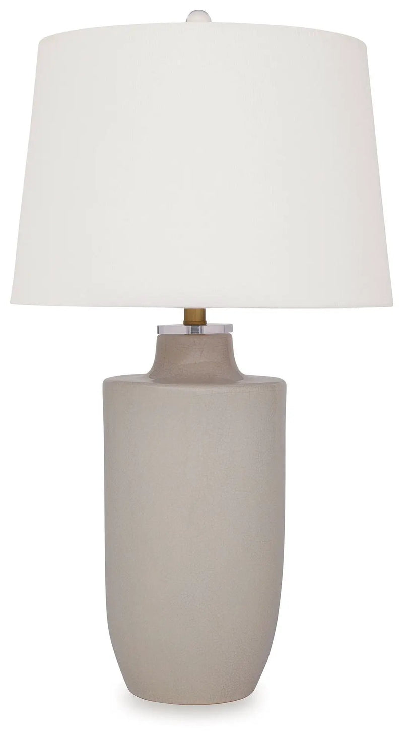Cylener - Ceramic Table Lamp - Off White by Unique Piece Furniture