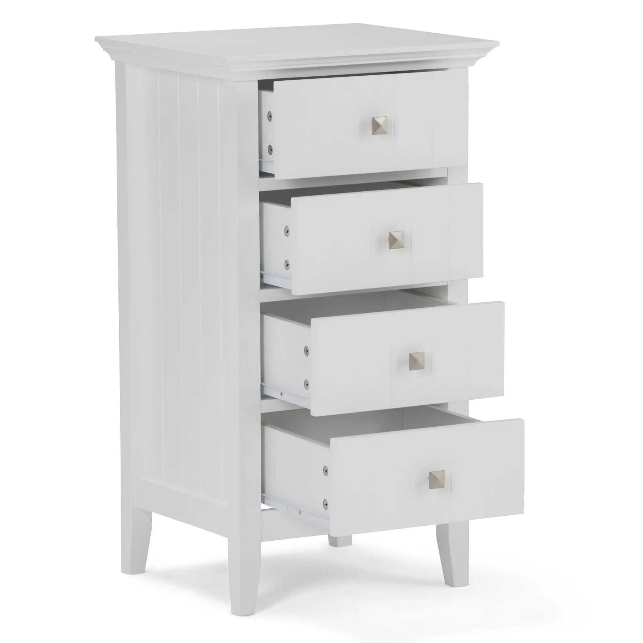 Acadian - 4 Drawer Floor Storage Cabinet - Pure White by HouseOfZazla
