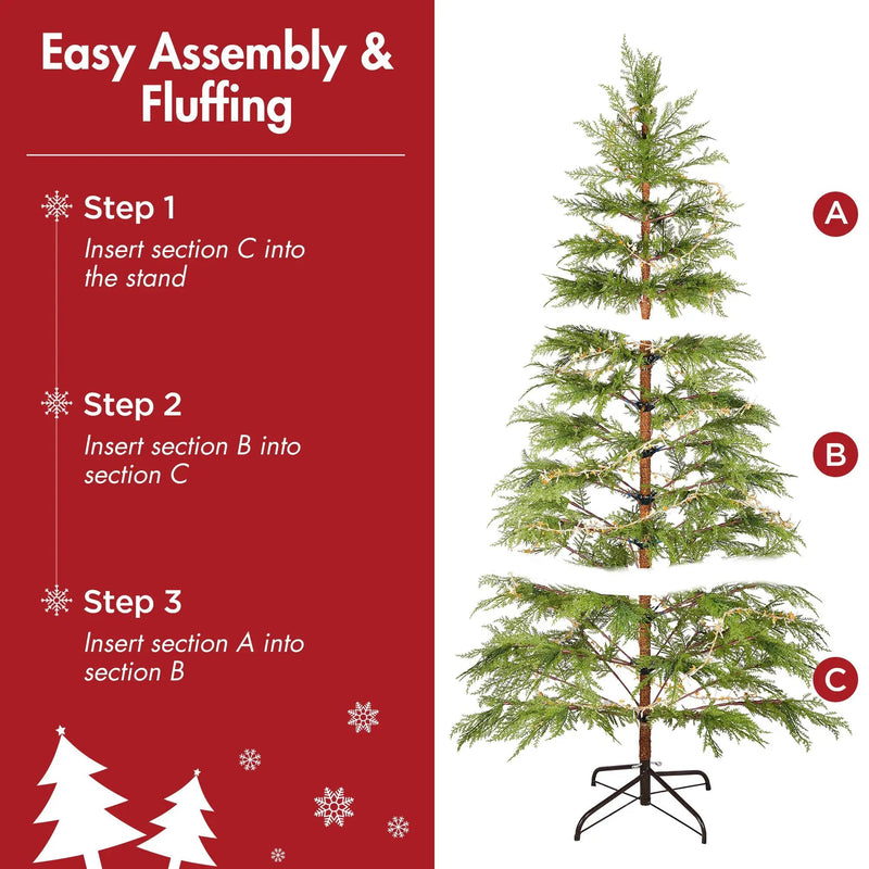 6 Feet Artificial Full Christmas Tree with LED Lights by HouseOfZazla