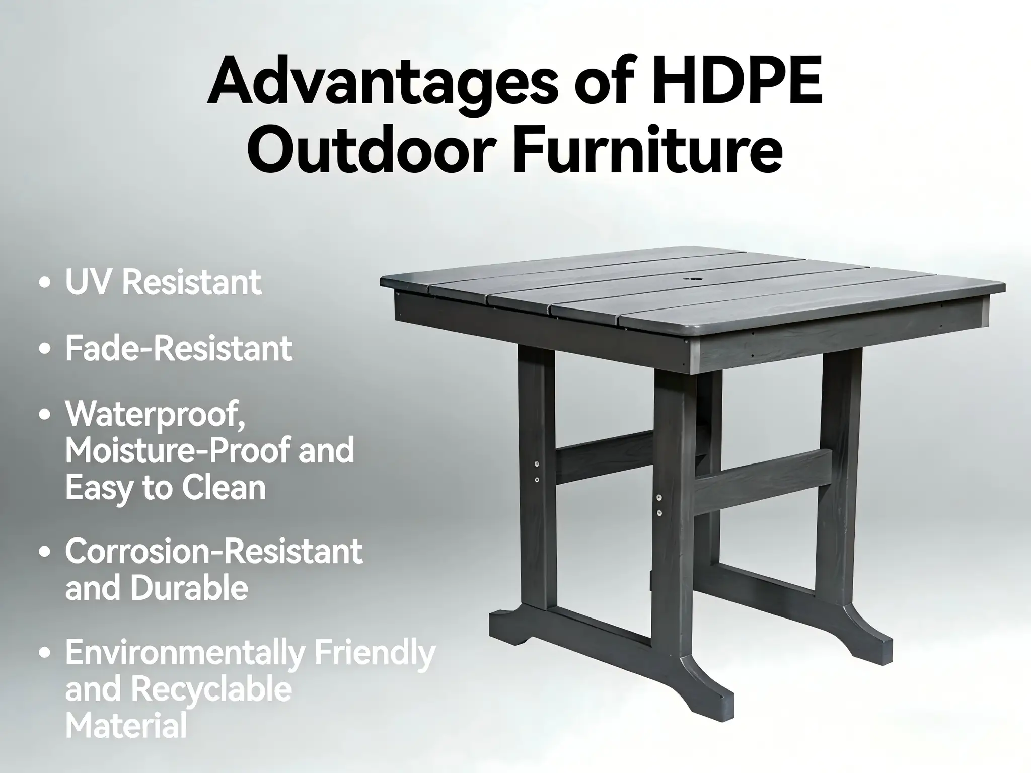 HDPE Outdoor Patio Dining Set with Table and 4 Chairs by HouseOfZazla