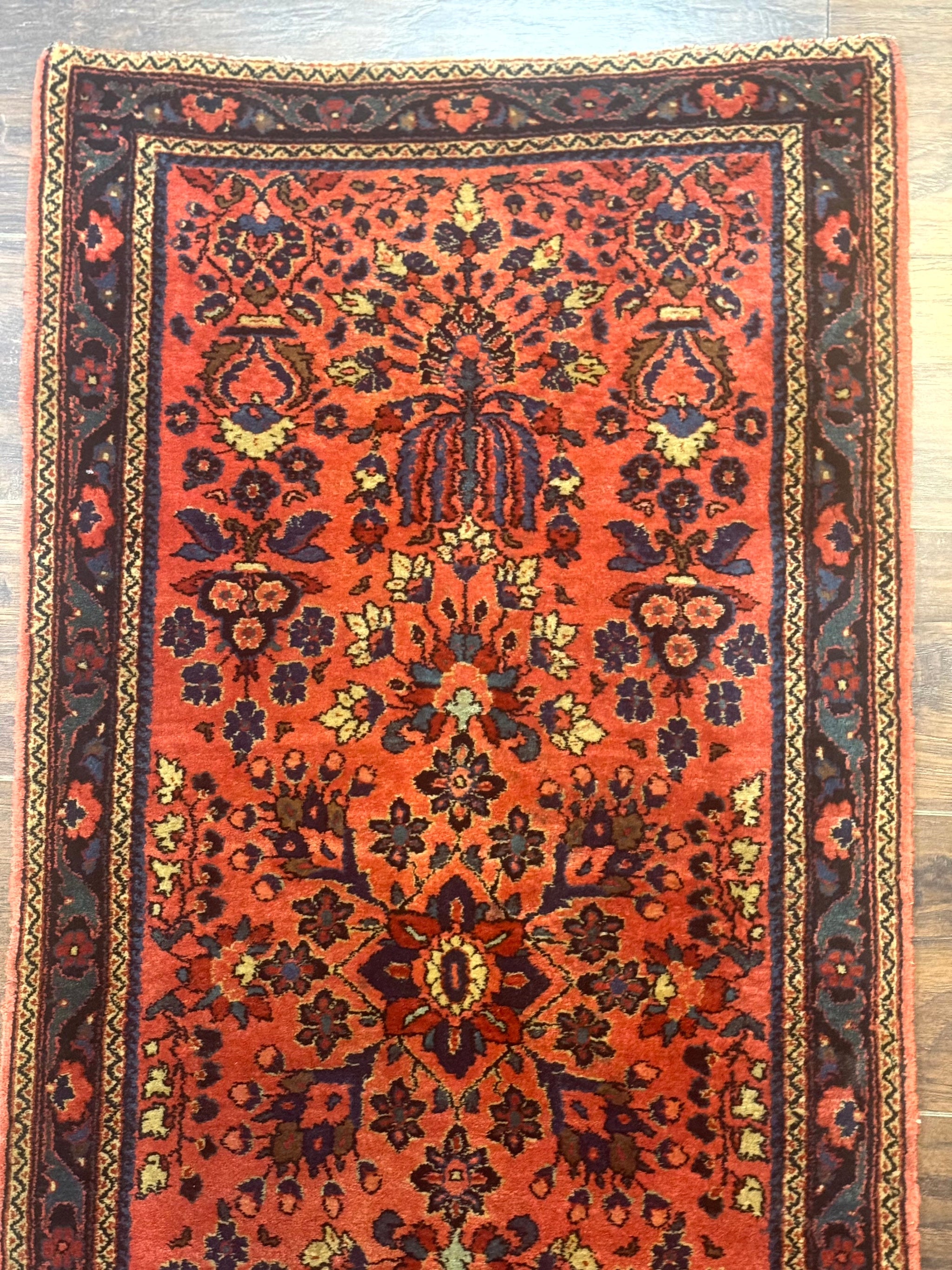 Antique Persian Sarouk Rug 2x4, Red, Fine 260 KPSI by Jewel Rugs