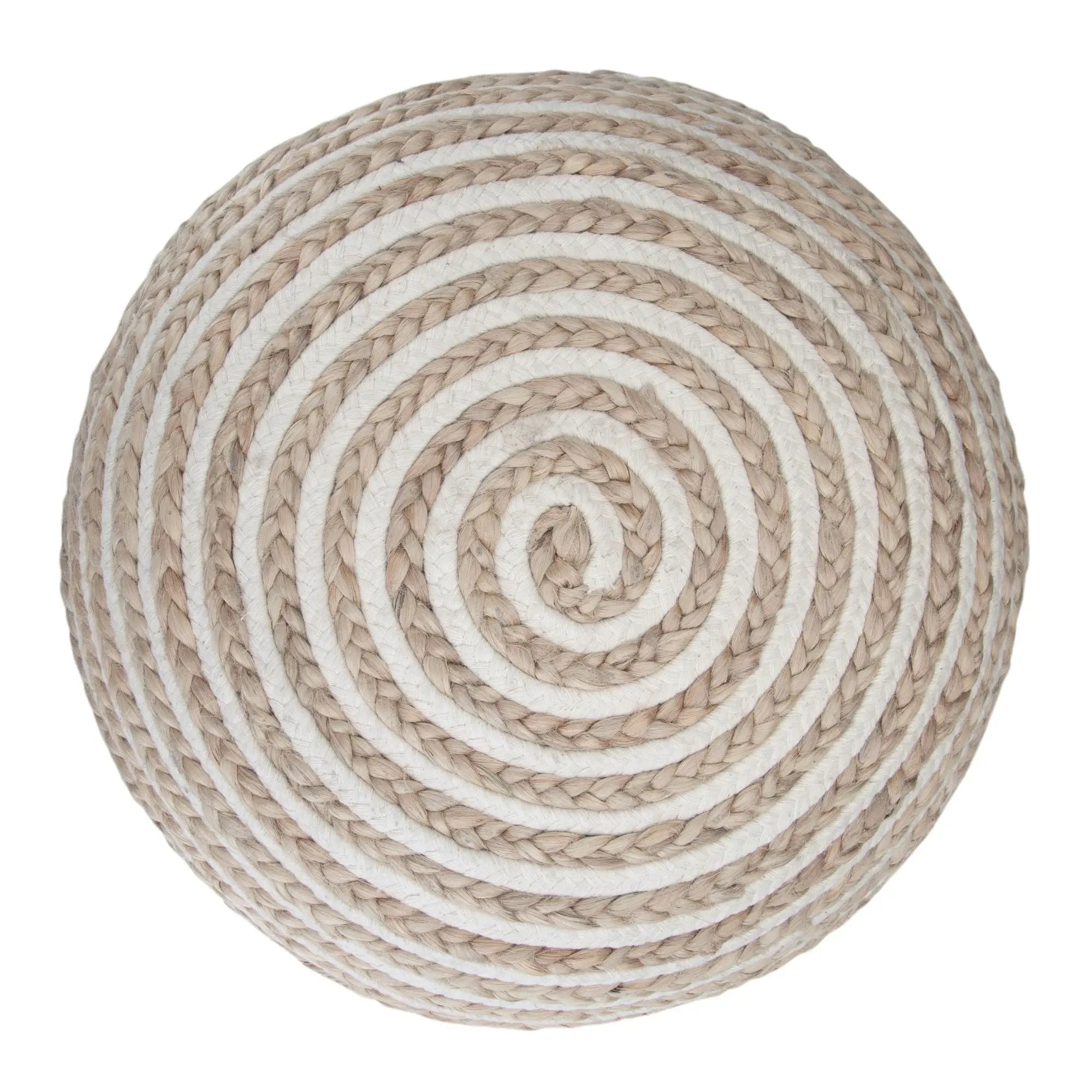 Yolanda - Round Pouf - Natural by Unique Piece Furniture