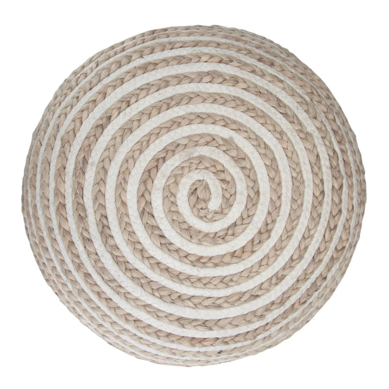 Yolanda - Round Pouf - Natural by Unique Piece Furniture