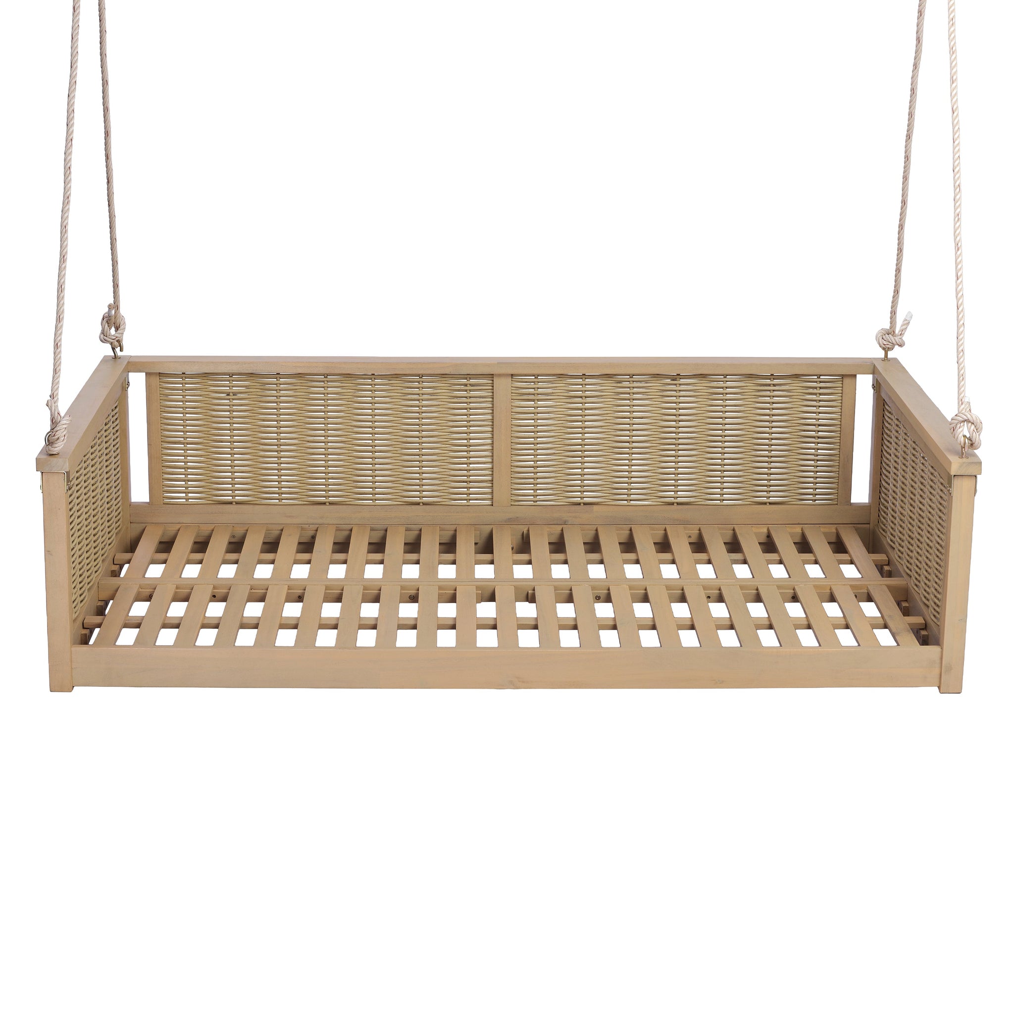 TOPMAX Outdoor Classic Solid Wood Twin Size Swing Bed by HouseOfZazla