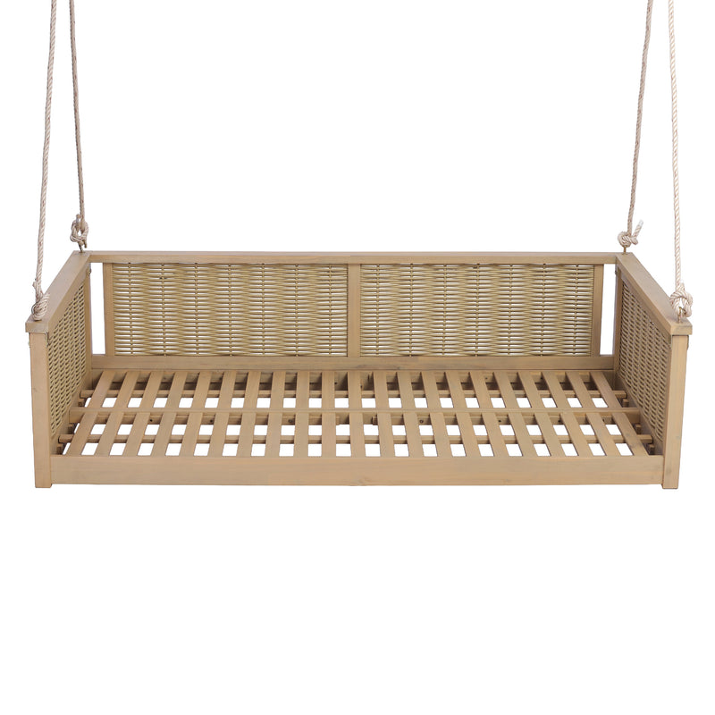 TOPMAX Outdoor Classic Solid Wood Twin Size Swing Bed by HouseOfZazla