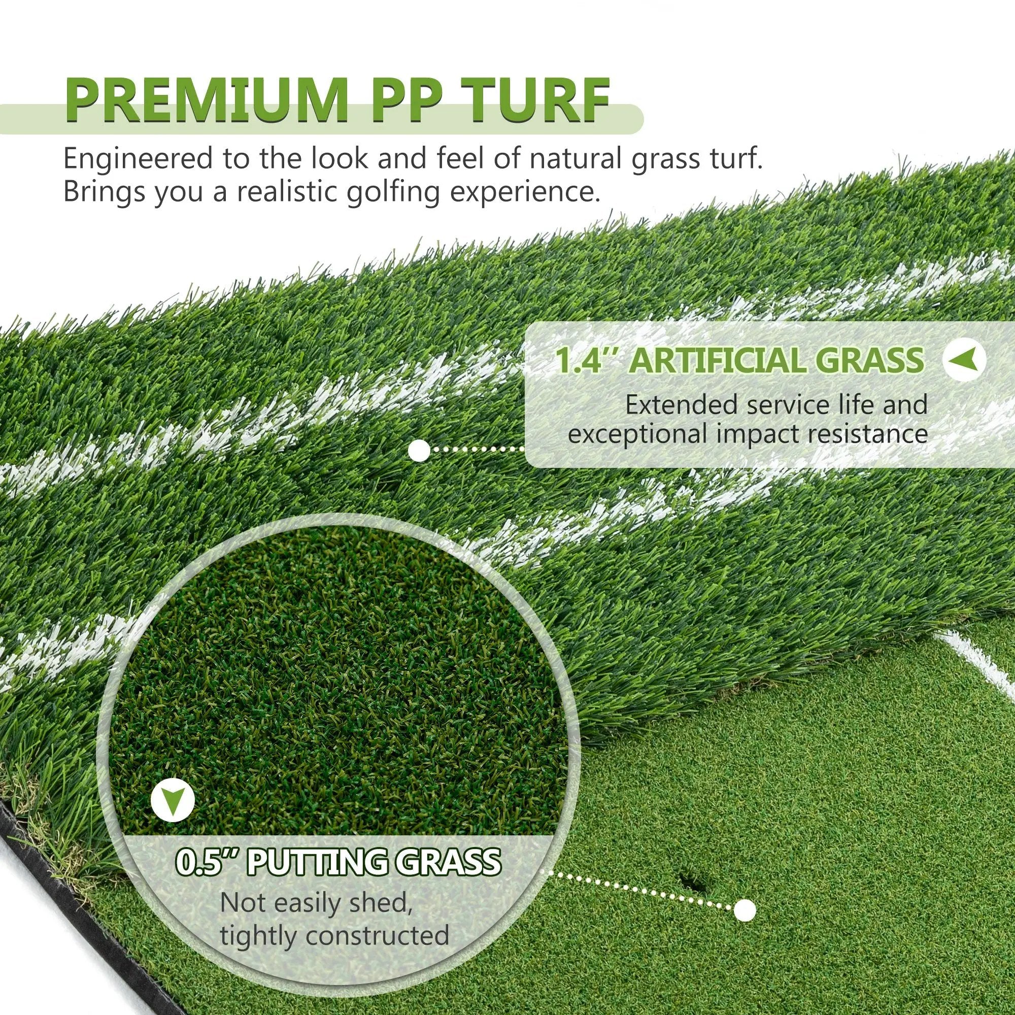 5'x4' Golf Hitting Mat with Guide Line by HouseOfZazla
