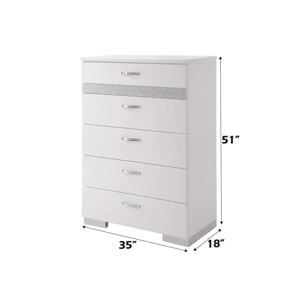 Naima II - Chest - White High Gloss by Unique Piece Furniture