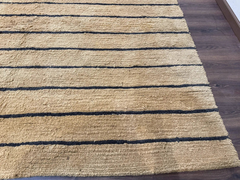 Modern Nepali Rug 13 x 15.6, Palace Size Wool Custom Made Rug, Tan, Large Nepali/Tibetan Carpet by Jewel Rugs
