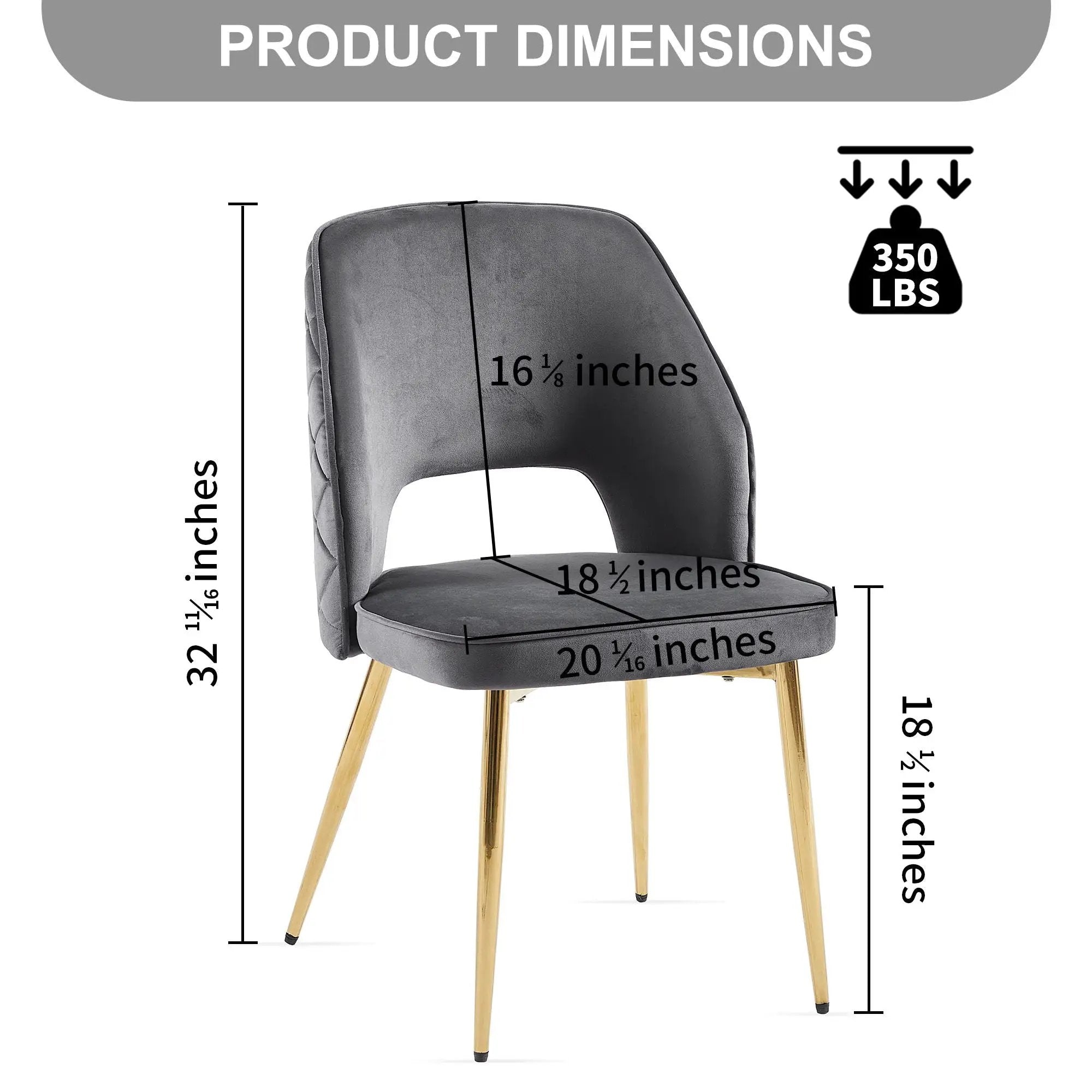 Dining Chairs With Metal Legs And Hollow Back Upholstered Dining Chairs by HouseOfZazla