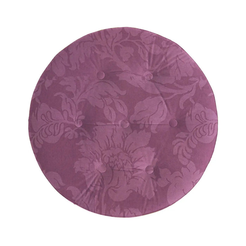 Yolanda - Luxurious Upholstery Round Upholstered Accent Ottoman by HouseOfZazla