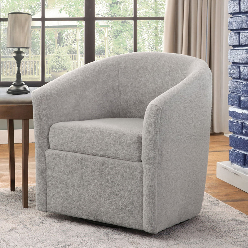 Oaklynn - Barrel Style Swivel Accent Chair by HouseOfZazla