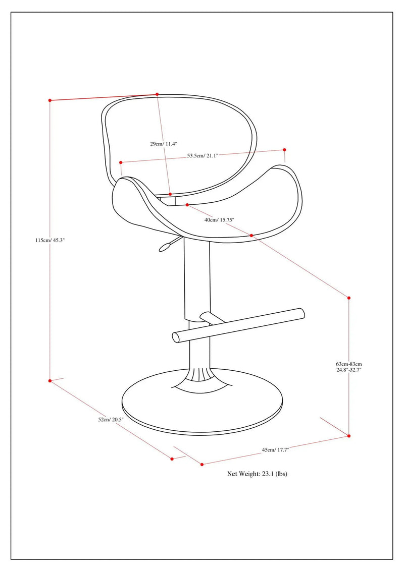 Marana - Multifunctional Handcrafted Bentwood Adjustable Swivel Bar Stool by Unique Piece Furniture
