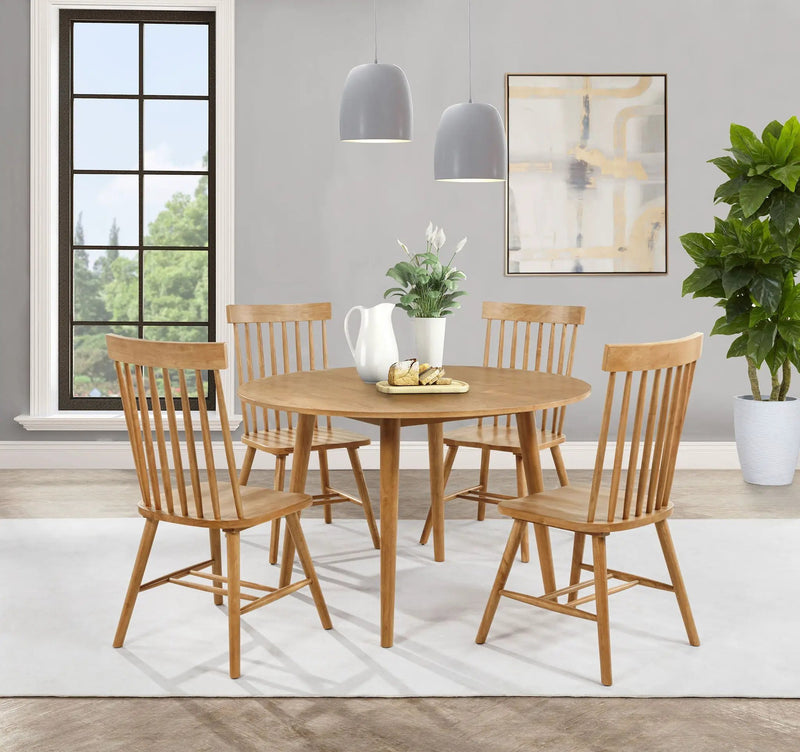 Andrews 48-inch Round Wood Dining Room Table Light Ash by Unique Piece Furniture