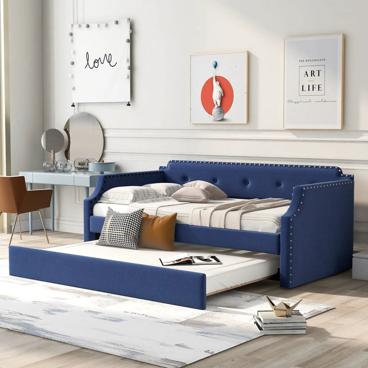 Upholstered Daybed With Trundle by HouseOfZazla