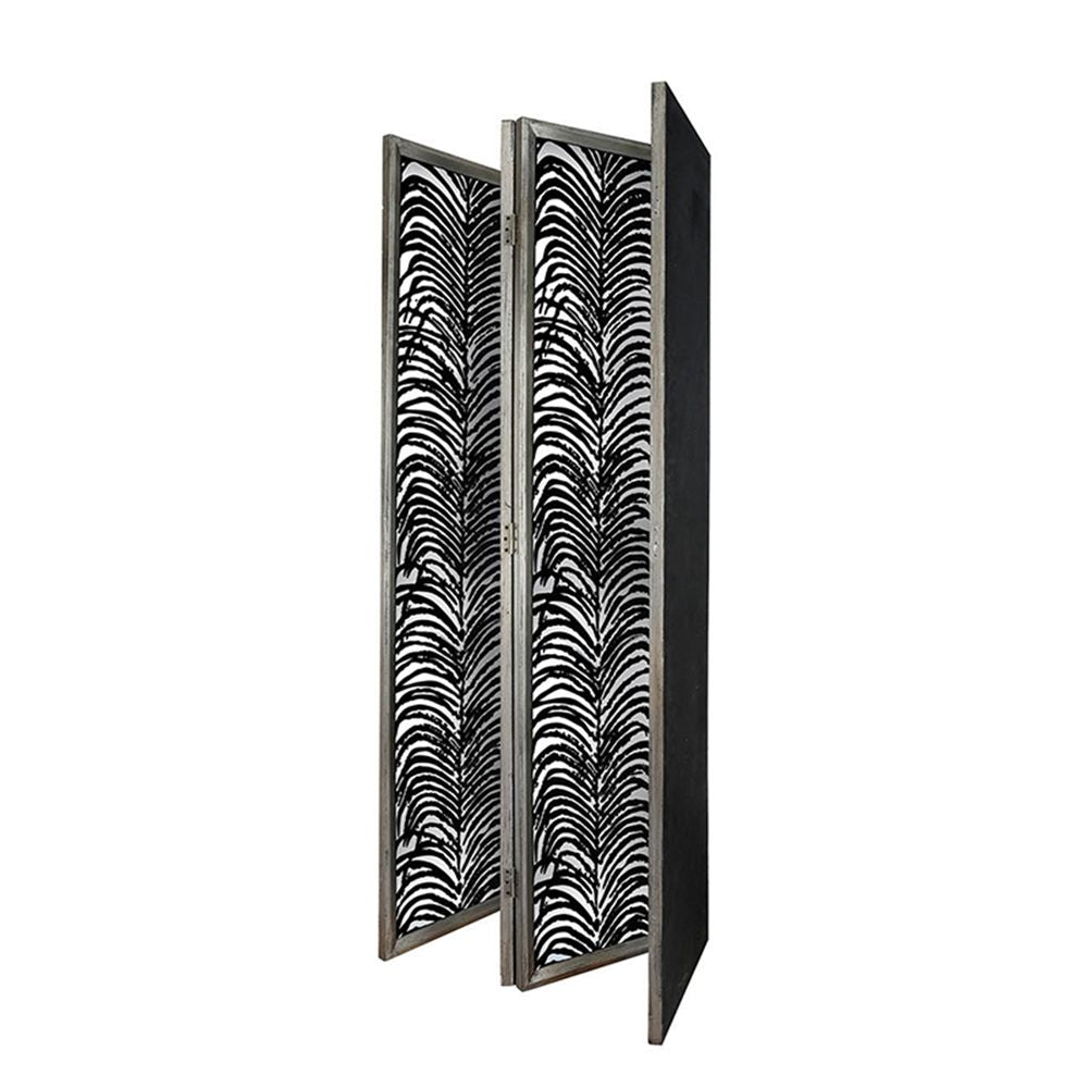 Room Divider, Herero 4 Panel Decorative Screen - Black by HouseOfZazla