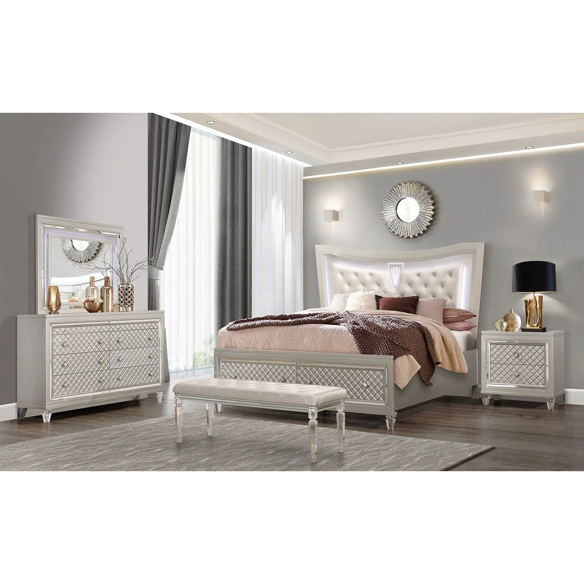 Cross - Glam Nightstand - Champagne by HouseOfZazla