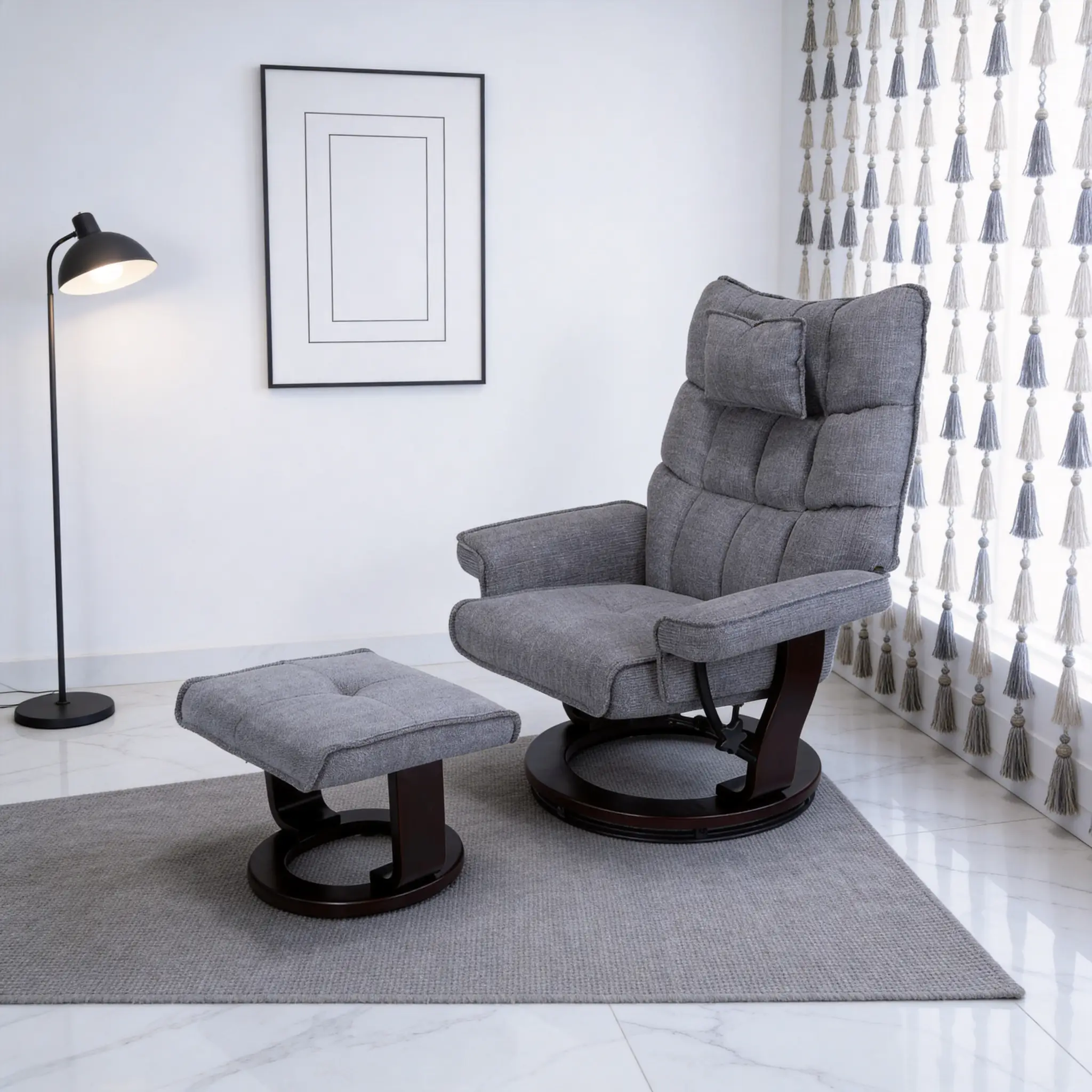 8-Point Massage Recliner with Ottoman by HouseOfZazla