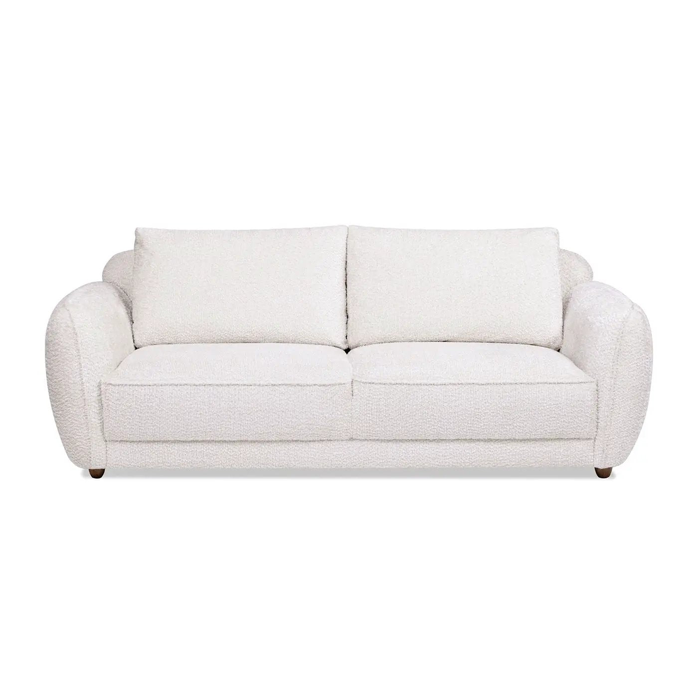 Sharon - Puffy Arm Sofa - Alpaca Off-White by HouseOfZazla