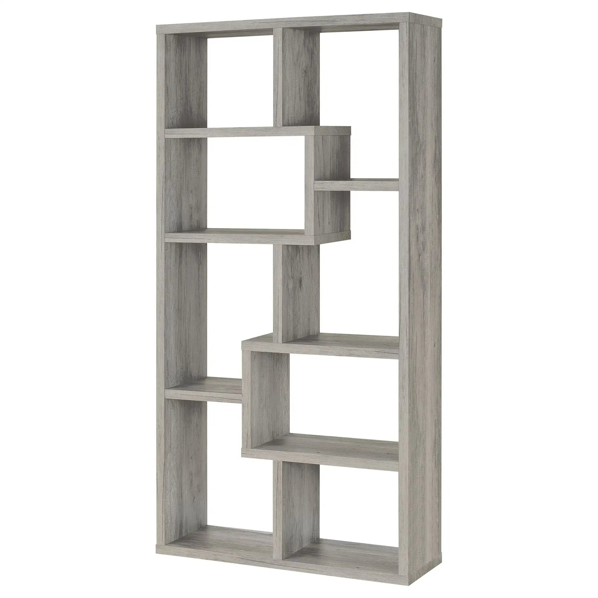 Theo 71-inch 6-shelf Bookshelf Grey Driftwood by Unique Piece Furniture