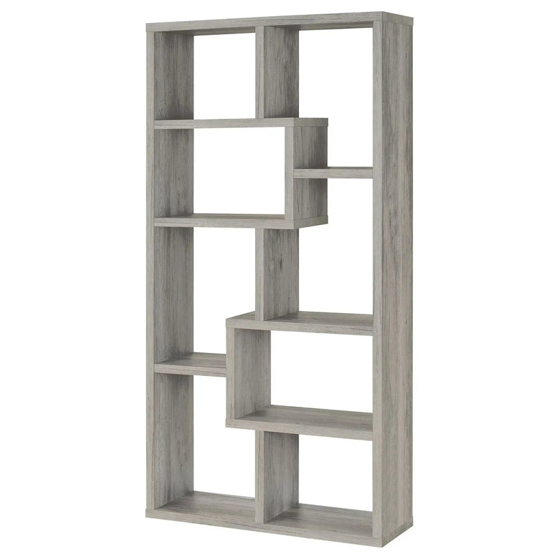 Theo 71-inch 6-shelf Bookshelf Grey Driftwood by Unique Piece Furniture
