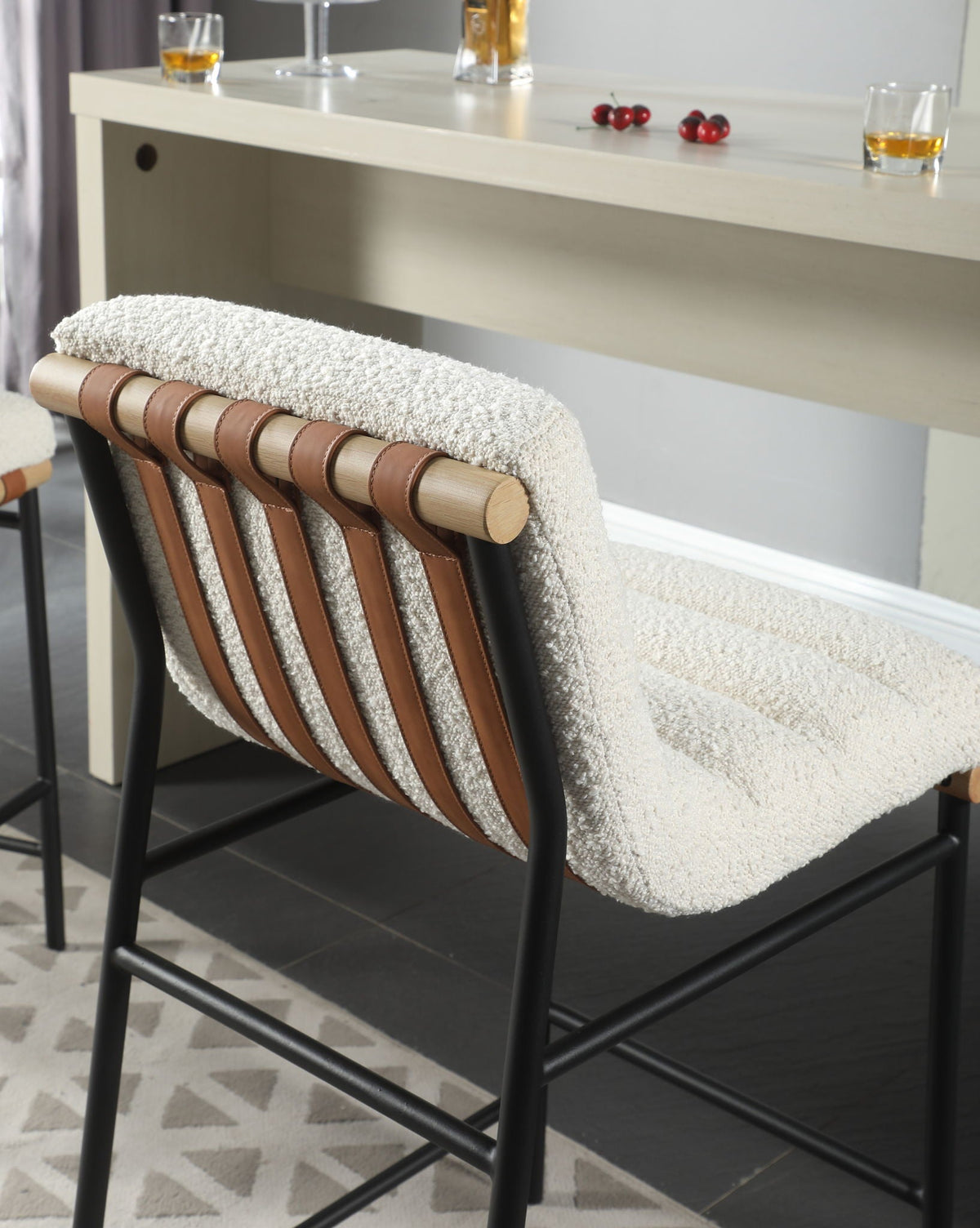 Lahni Boucle Fabric Counter Height Chair - Multiple Colors, photo 18 of 20